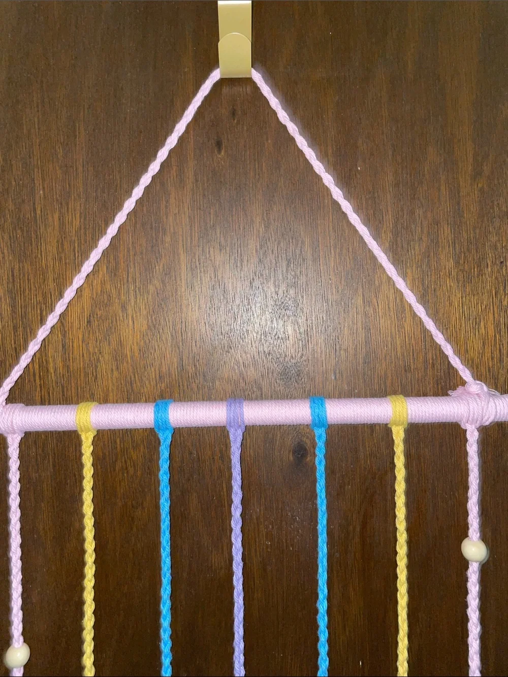Handmade Pastel Tassel Macrame Wall Hanging - Pink, Blue, Purple & Yellow